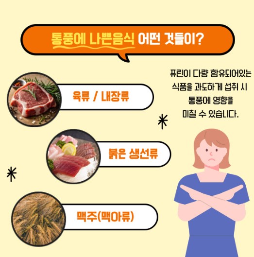 통풍에 나쁜 음식