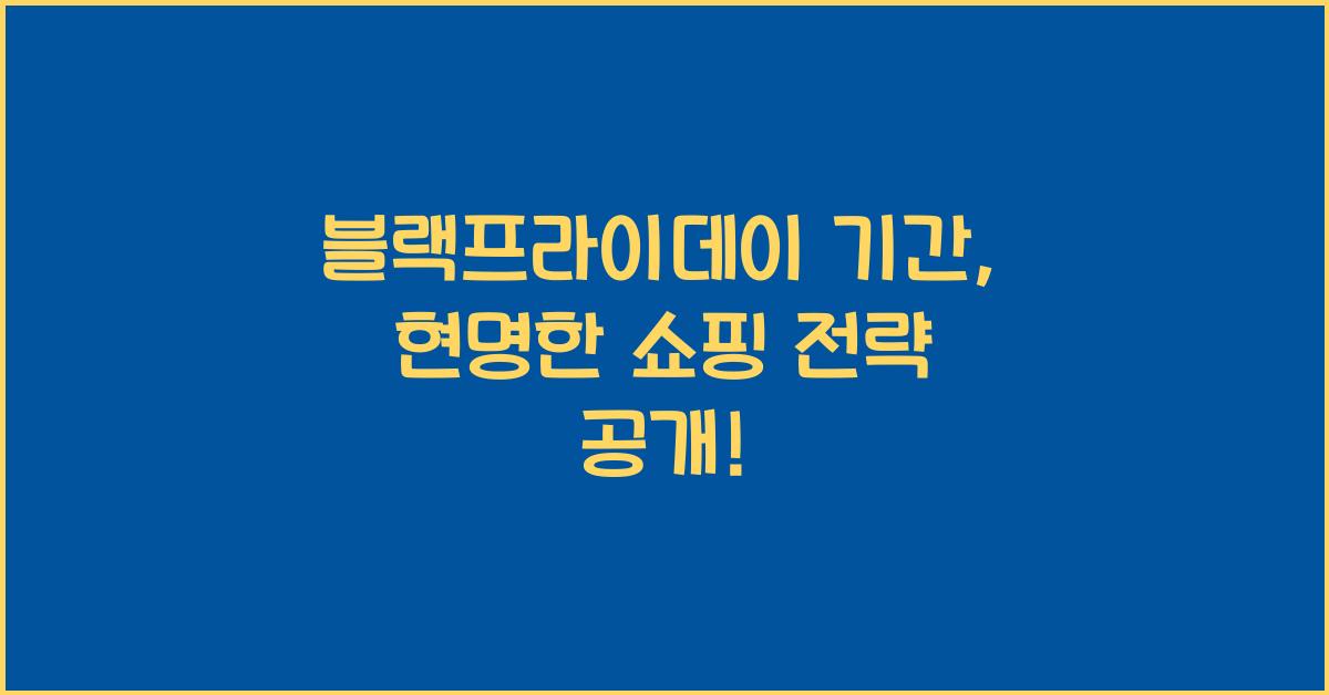 블랙프라이데이 기간
