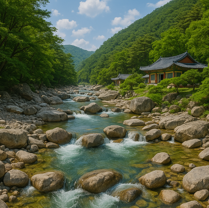 경북 울진 덕구온천단지 뒤 계곡