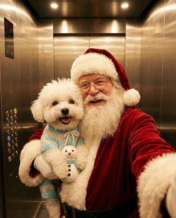 강아지-산타-셀카