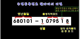 주민등록번호 뒷자리 의미 지역 구분 방법_24