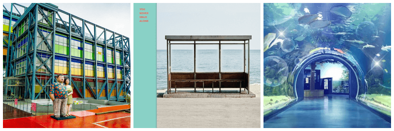 하슬라 아트월드, bts 버스정류장, 경포 아쿠아리움 사진