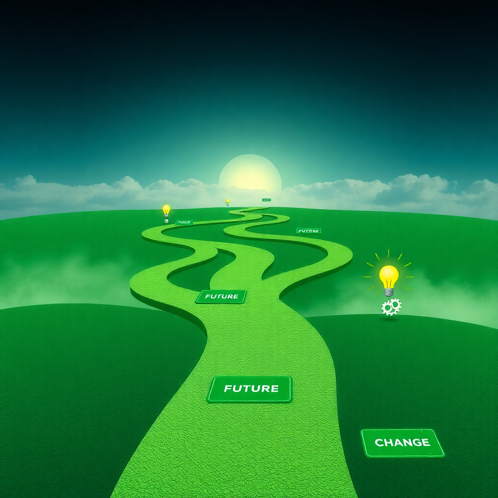 갈림길이나 구름이 낀 먼 지평선을 배경으로, 여러 길이 펼쳐진 추상적인 이미지를 그립니다. '미래', '전망', '변화'와 같은 키워드를 시각적으로 표현하여 독자들에게 앞으로의 변화에 대한 궁금증을 자아냅니다.