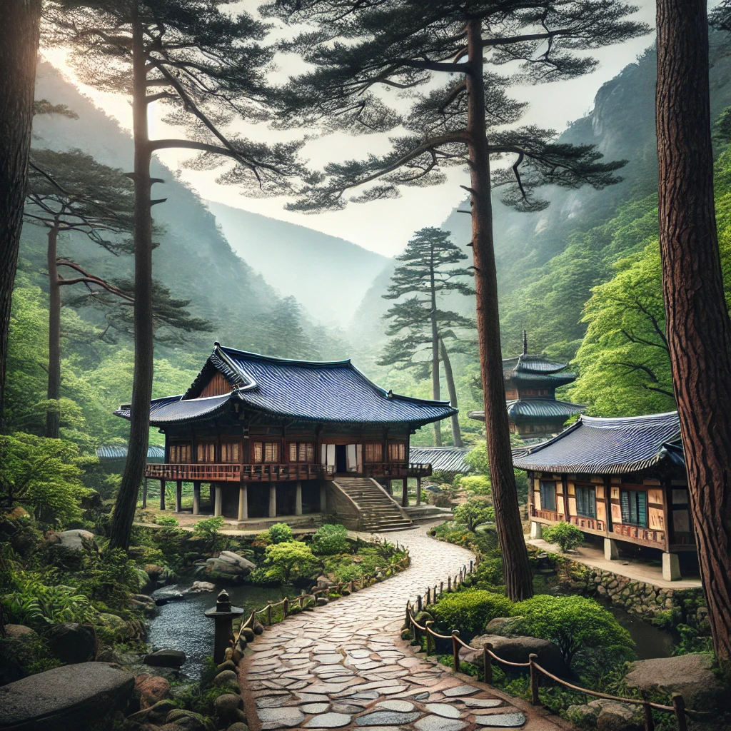 산청 정취암 (AI 생성)