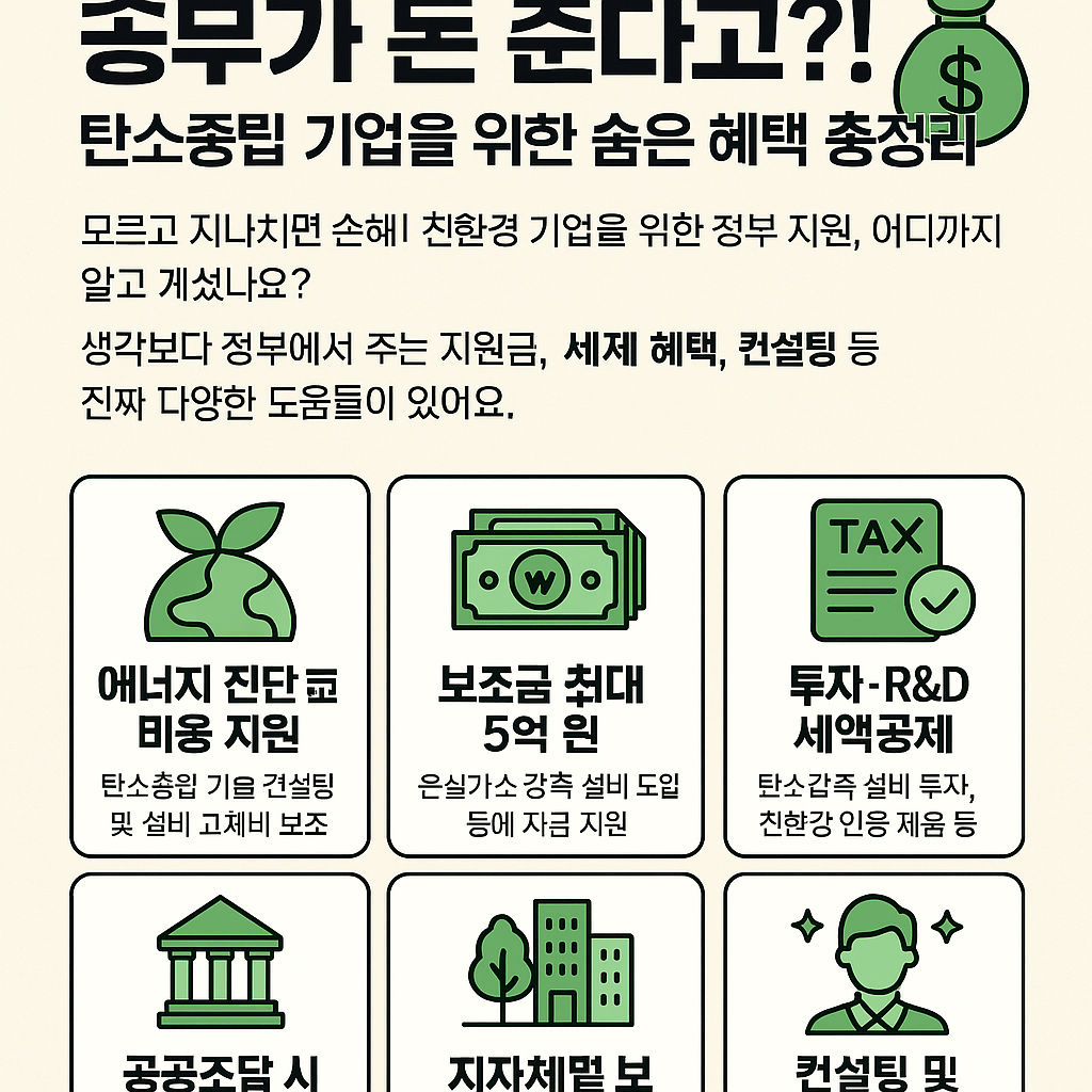 정부가 돈 준다고?! 탄소중립 기업을 위한 숨은 혜택 총정리