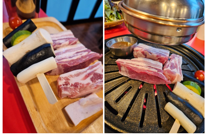 선홍빛 제주 흑돼지 오겹살