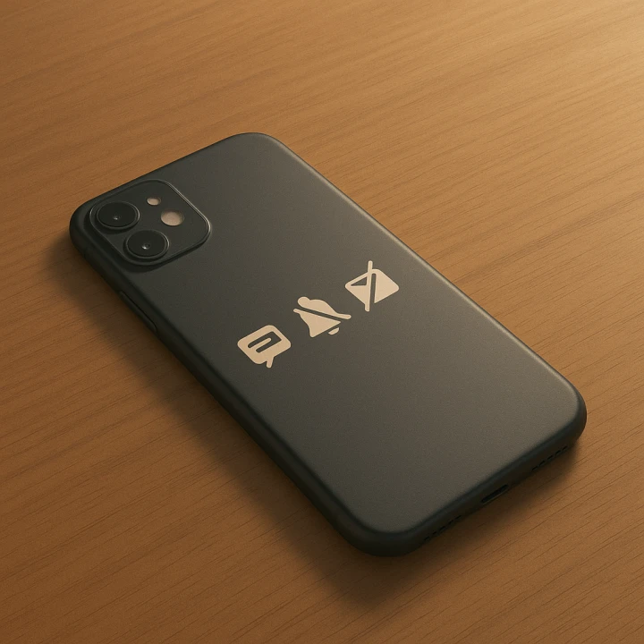 알림을 꺼둔 스마트폰 화면