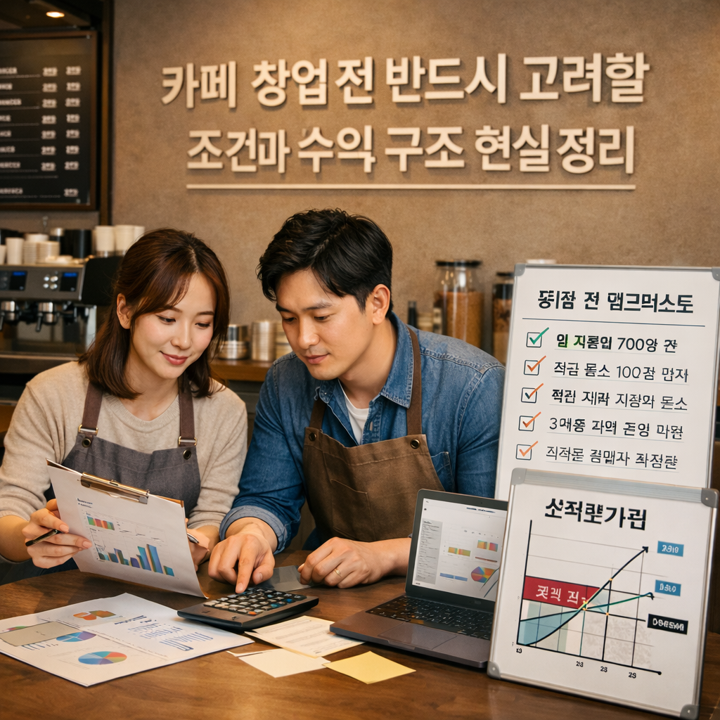 카페 창업 전 반드시 고려할 조건과 수익 구조 현실 정리