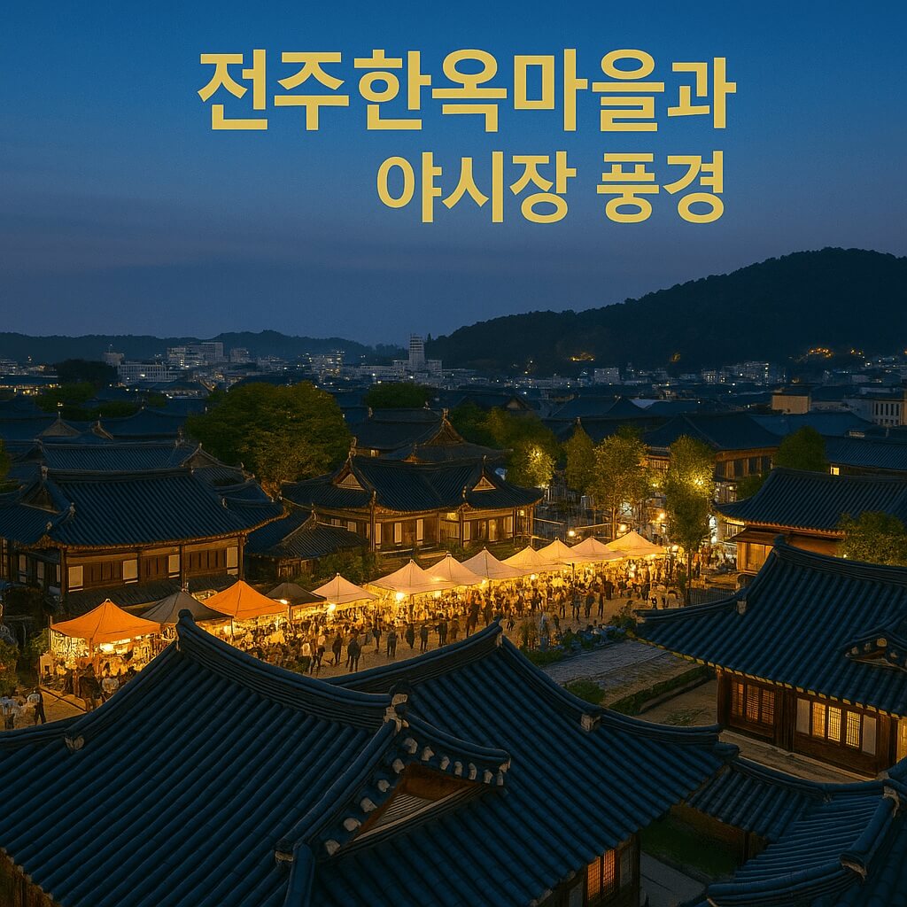 전주 한옥마을과 야시장 풍경