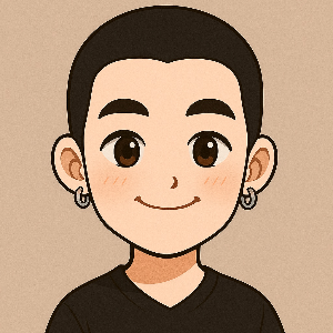 귀여운 그의 밤톨이 머리모양을 표현