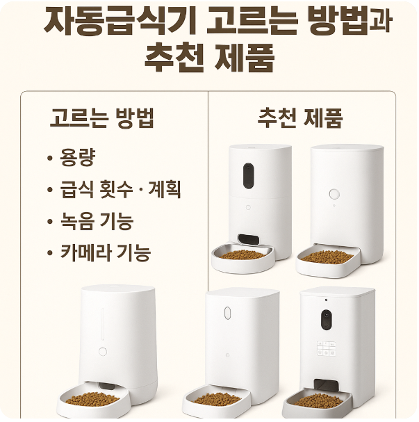 반려동물 자동급식기 고르는 방법과 추천 제품