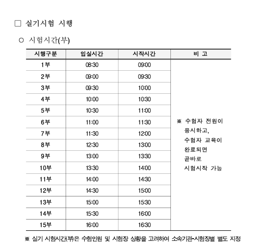 굴착기운전기능사 시험일정