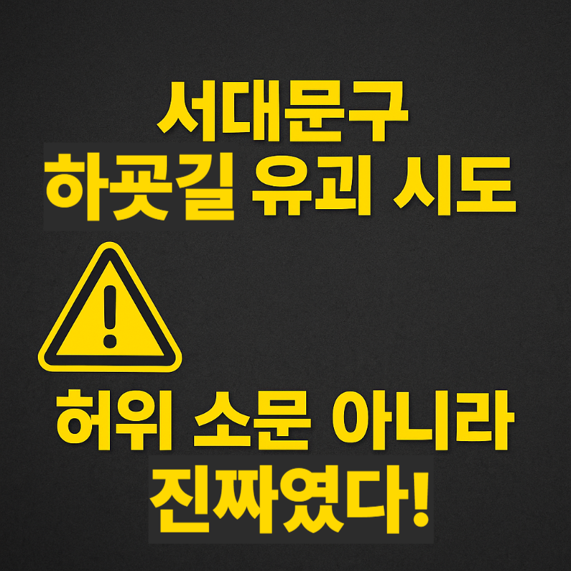 허위 소문이라더니&hellip;서대문구 유괴 시도 끝내 검거