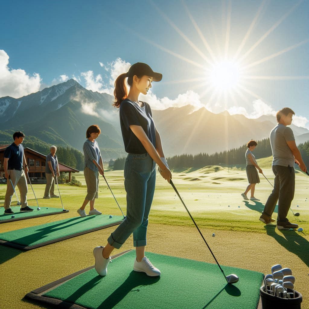 실외골프연습장 배경