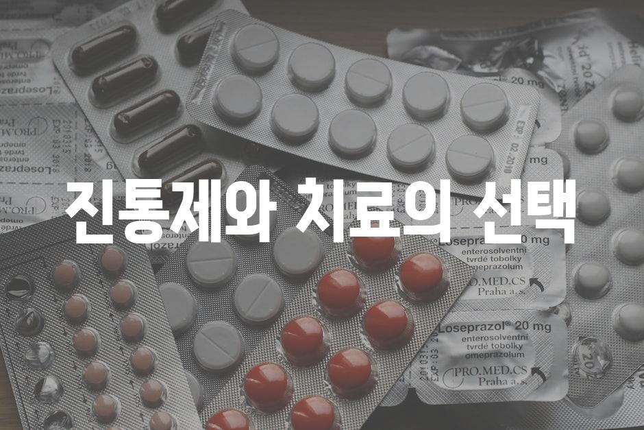 진통제와 치료의 선택