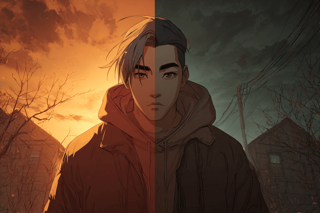 후드를-입고-있는-남자-만화-이미지