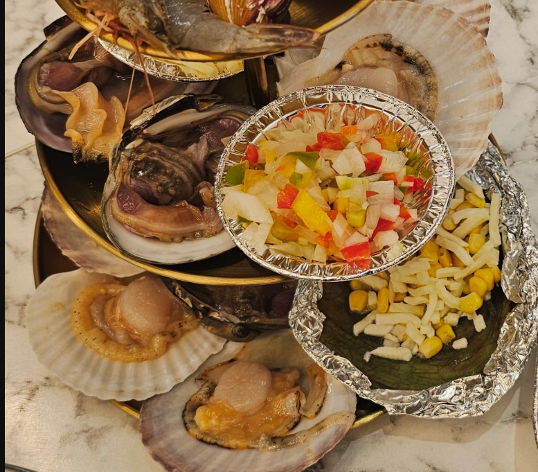 6시내고향 해운대전통시장 조개구이 구성