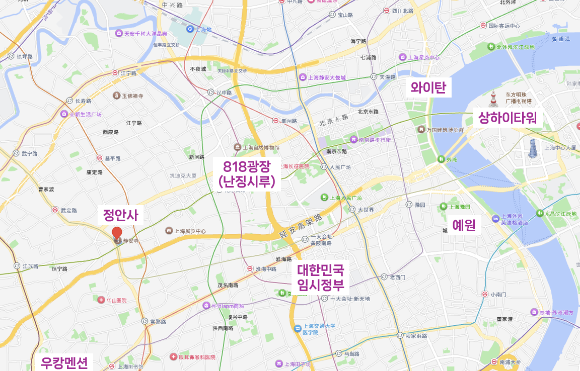 상하이 전체 지도
