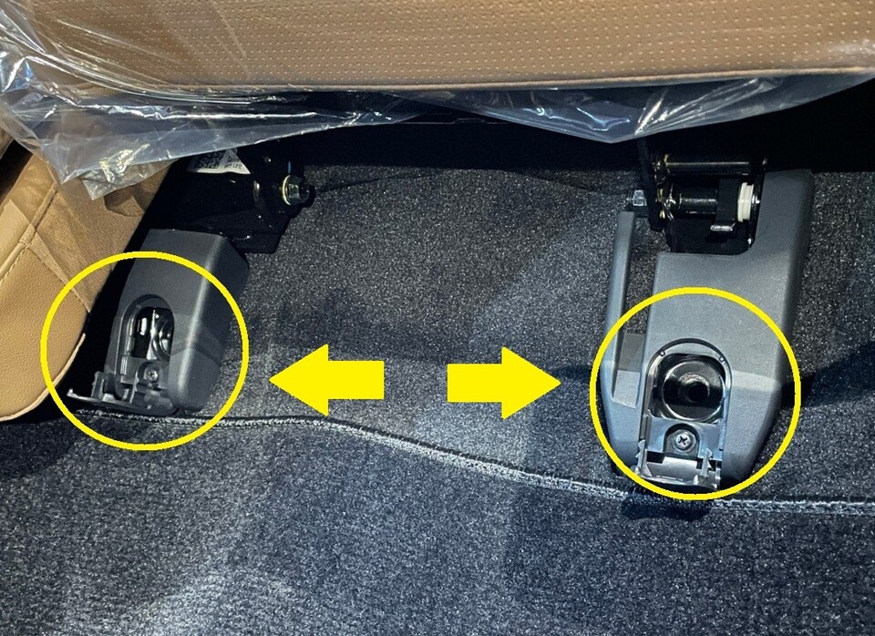 현대자동차 싼타페 3열 시트 고정 볼트 누락