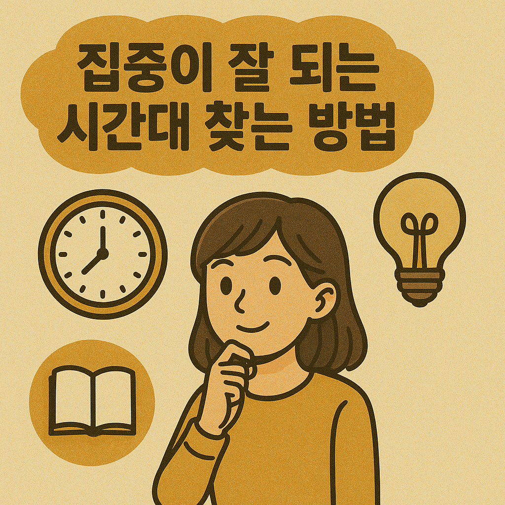 집중이 잘 되는 시간대를 찾는 방법