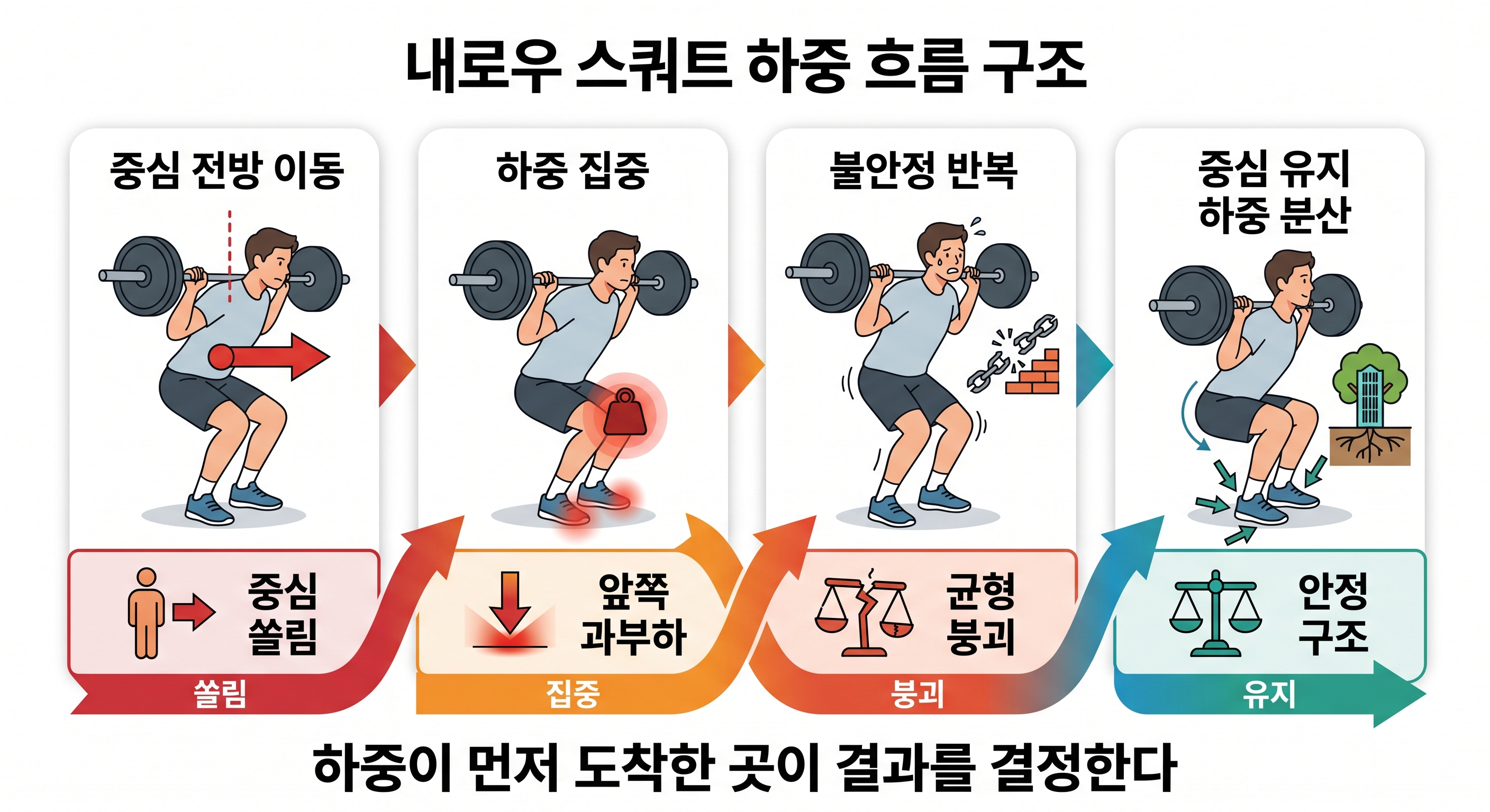&ldquo;내로우 스쿼트 하중 흐름 구조&rdquo;