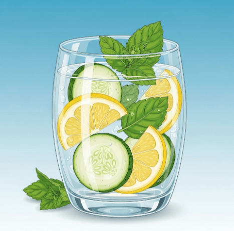 오이 레몬 디톡스 워터