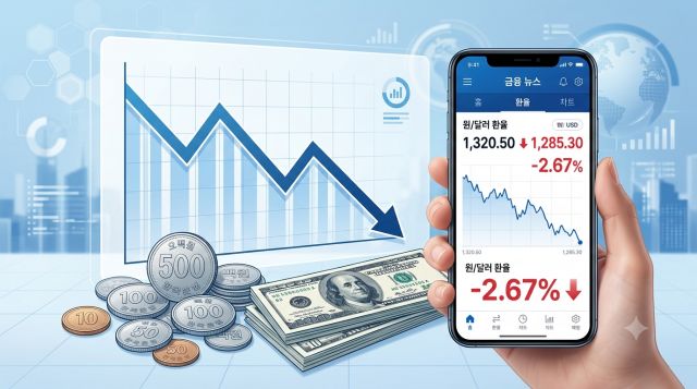 원달러 환율 하락 시 달러 투자자와 해외주식 투자자가 확인해야 할 대응 방법 이미지