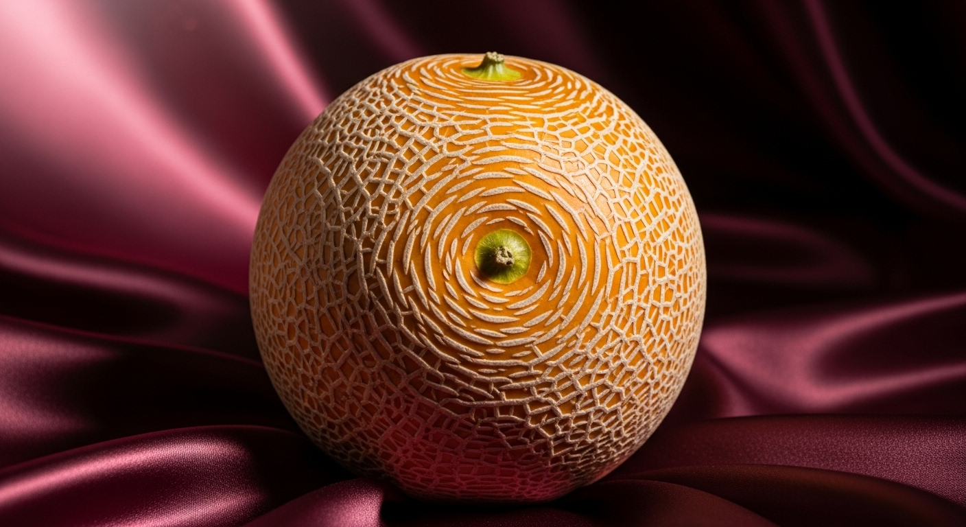 완벽한 망사 무늬가 선명하게 보이는 일본 홋카이도산 유바리 킹 멜론