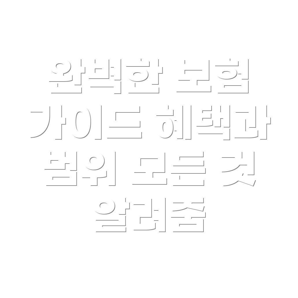 자동차 보험 처리 범위