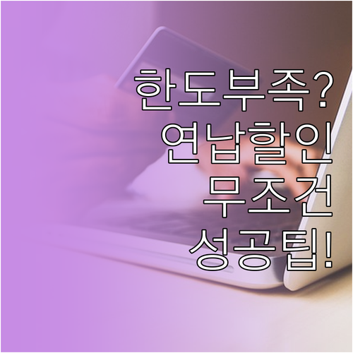 신용카드 한도 부족할 때 자동차세 연..
