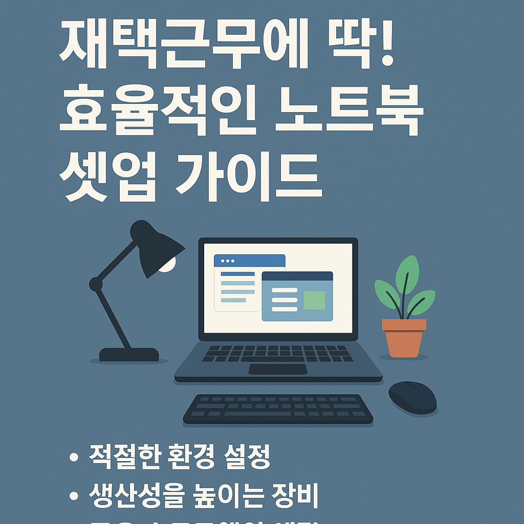 재택근무에 딱! 효율적인 노트북 셋업 가이드