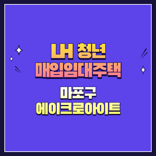25년 1차 청년매입임대 1형 마포구 에이크로아이트