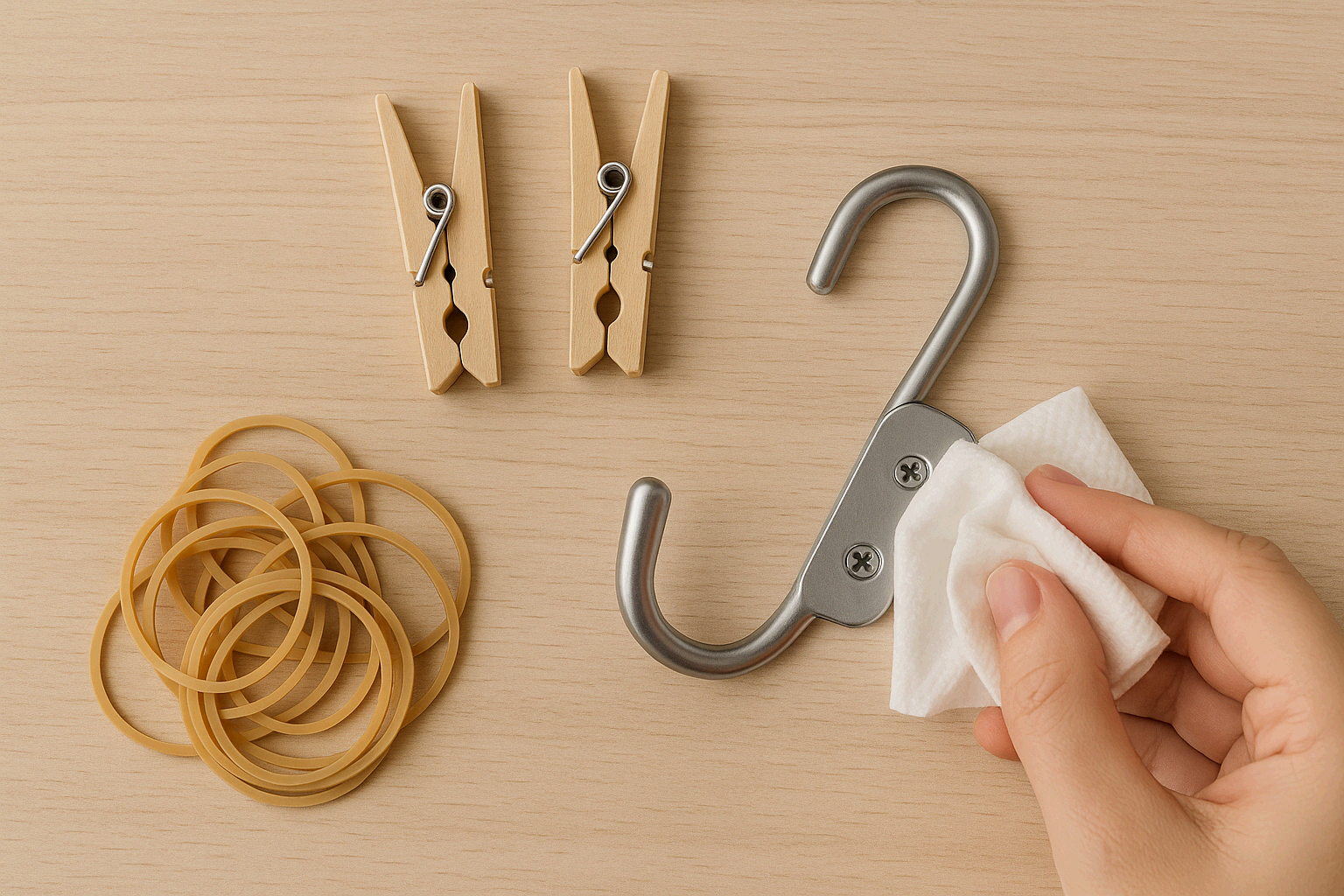 고무줄, 집게, 문고리 걸이류 등 접촉 잦은 소품 위생 관리