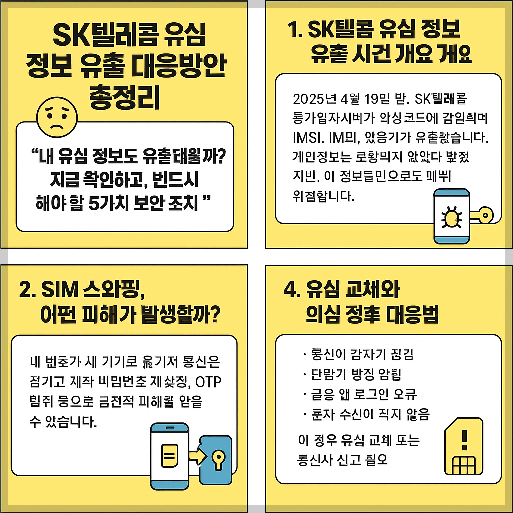 SK텔레콤 유심 정보 유출 대응방안 총정리