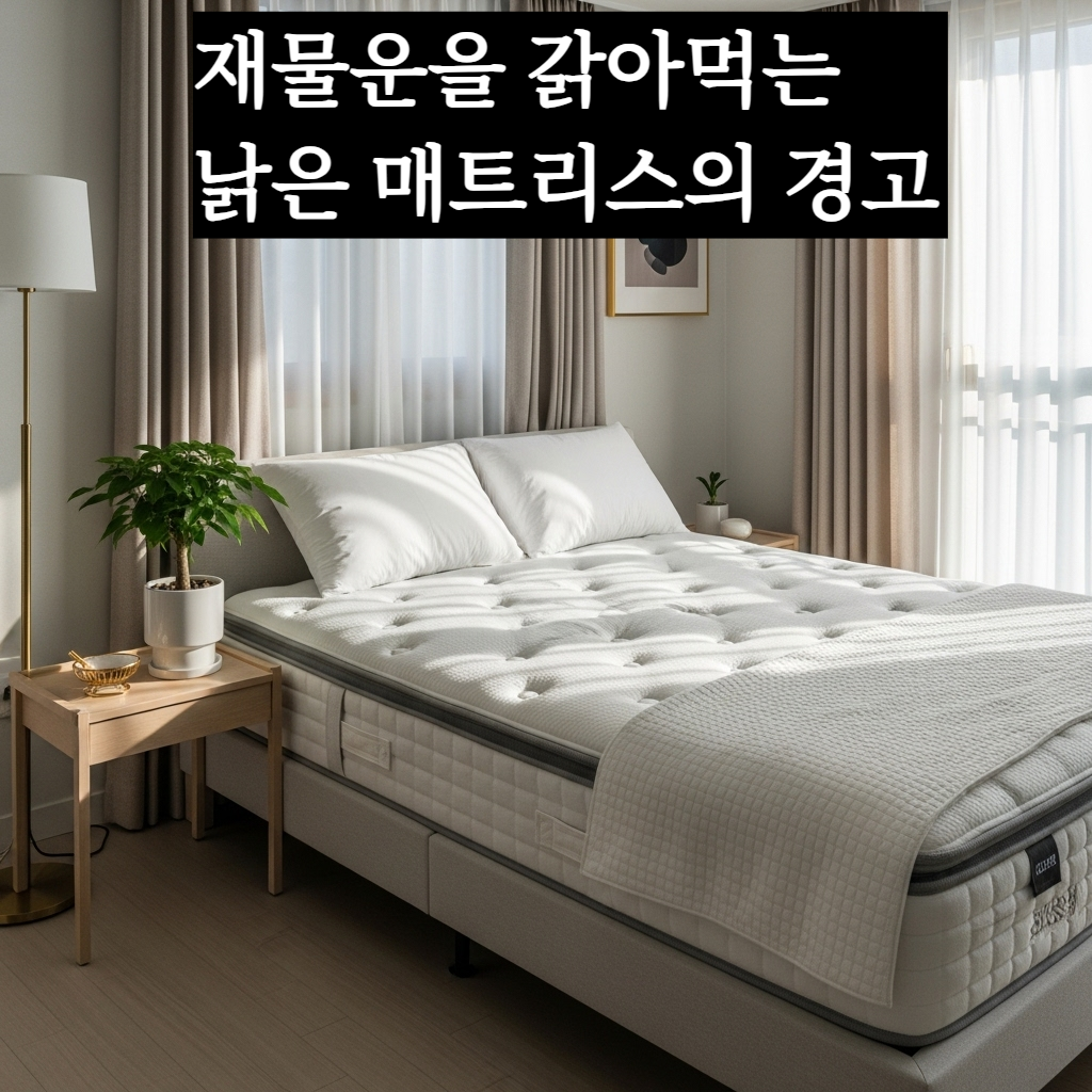 건강운과 재물운을 높이는 깨끗하고 탄탄한 현대적 침대 매트리스 인테리어 예시