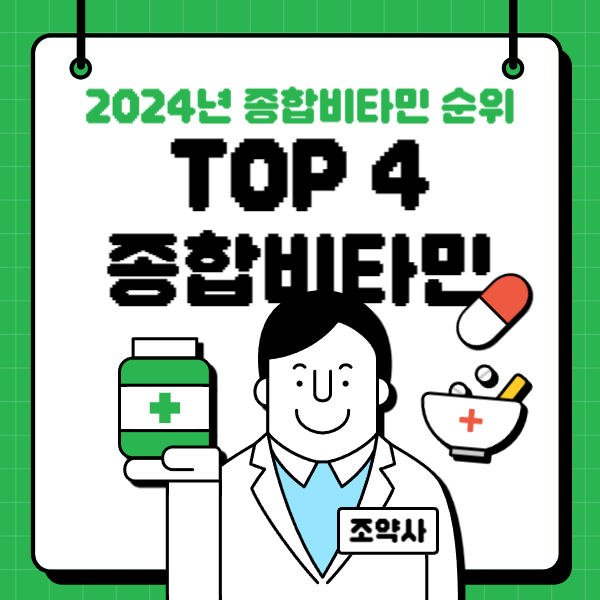 2024-년-종합비타민-순위-남자-약사와-영양제-병-들고-있는-캐릭터-그림과-글이-있다