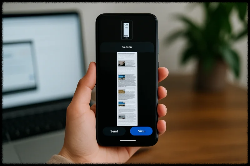 스크롤 캡처 후 저장 화면