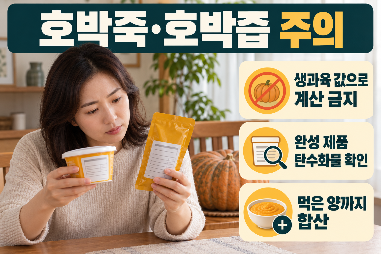 늙은호박 · 호박죽·호박즙을 혈당 부담 없는 음식으로 보지 마세요 실사 인포그래픽