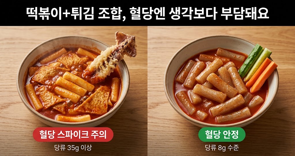 떡볶이+튀김 조합, 혈당엔 생각보다 부담돼요