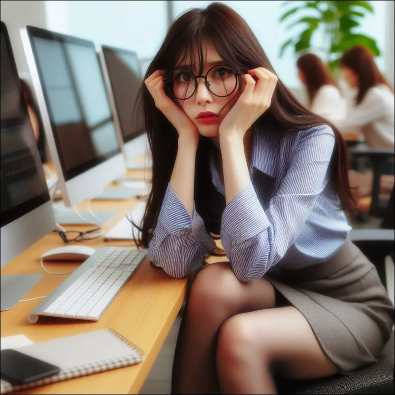 모니터가 고장나서 작업물이 삭제된 직장인