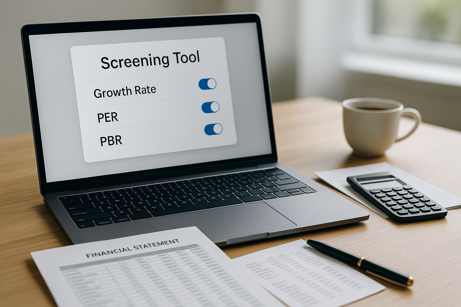 스크리닝 툴 필터 설정