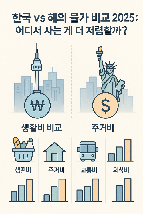 한국 vs 해외 물가 비교 2025: 어디서 사는 게 더 저렴할까?