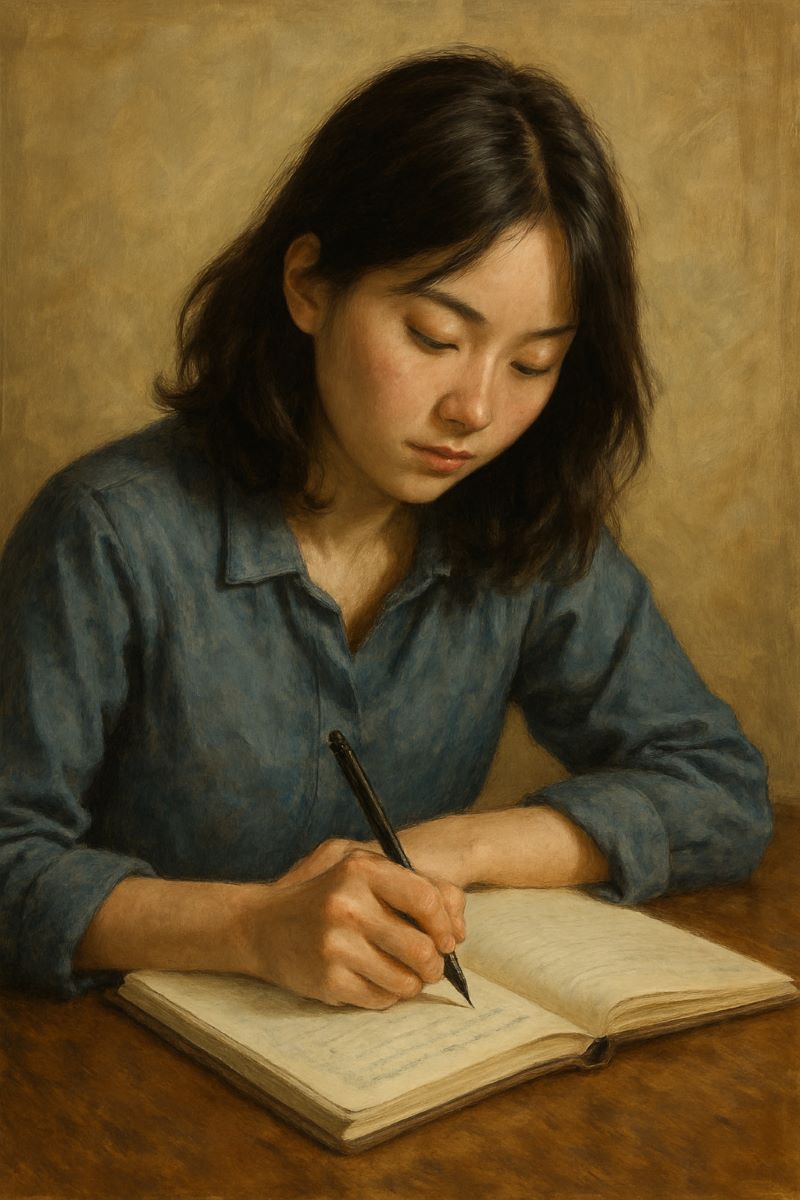 공책에 글 쓰는 꿈 해몽 - 마음의 기록이 시작될 때