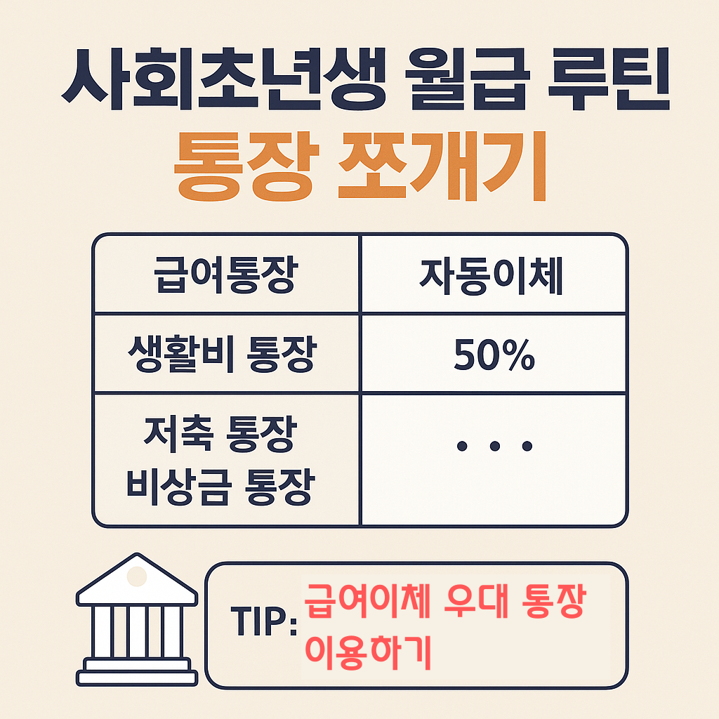 사회초년생 월급 재테크 루틴 - 월급날 통장 분리 전략