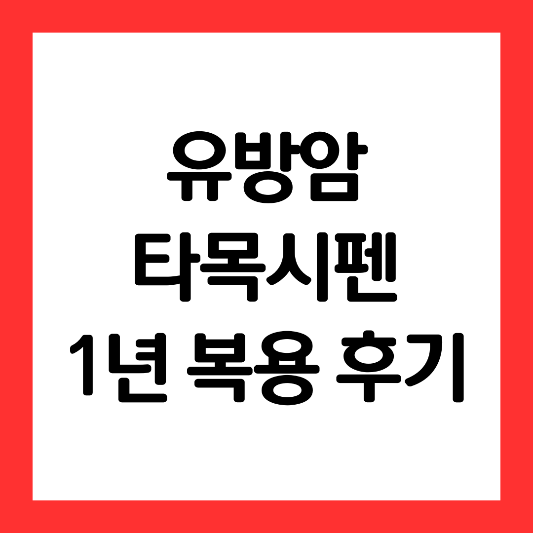 유방암-타목시펜1년-복용후기