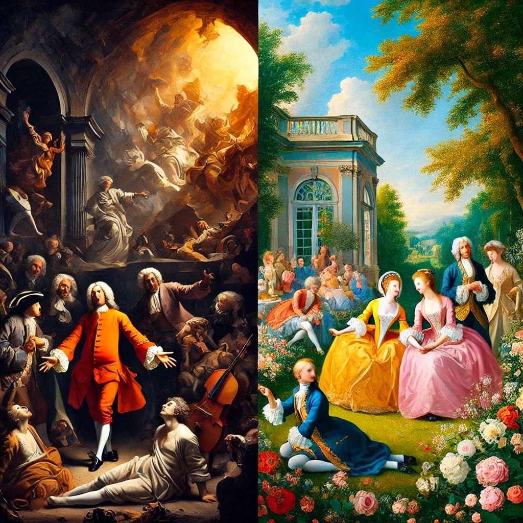 바로크와 로코코 미술의 차이점