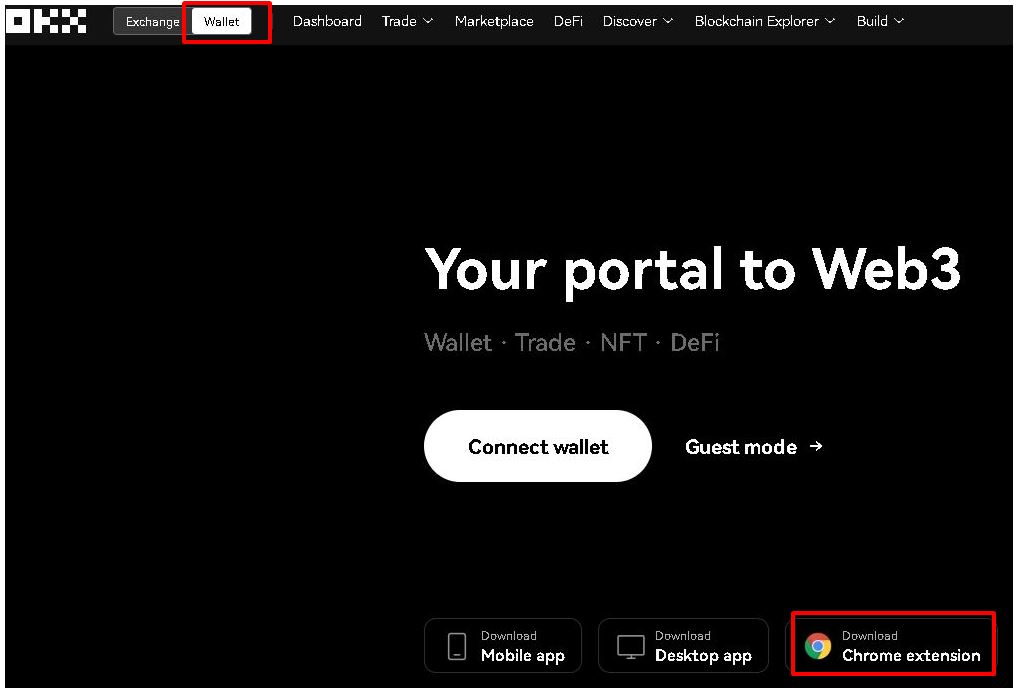 OKX web3 지갑 만들기