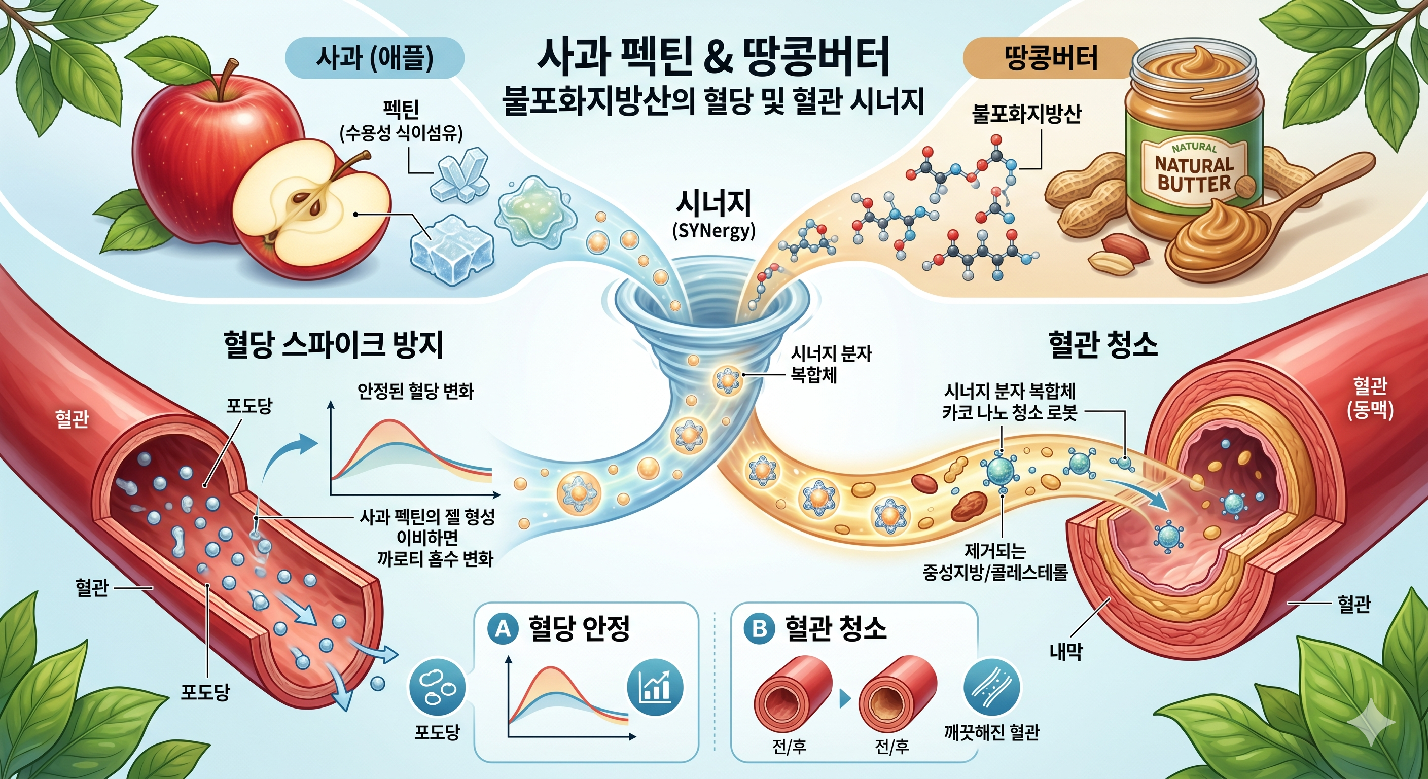 사과펙틴'과 땅콩버터
