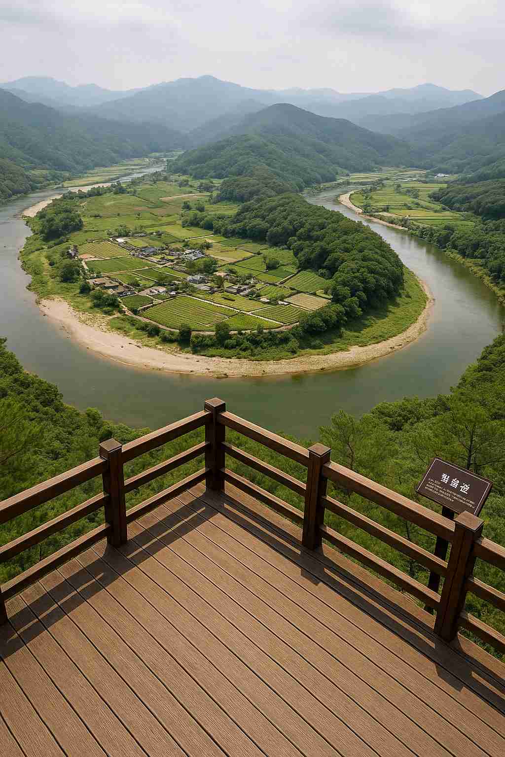 경북 예천의 회룡포 전망대