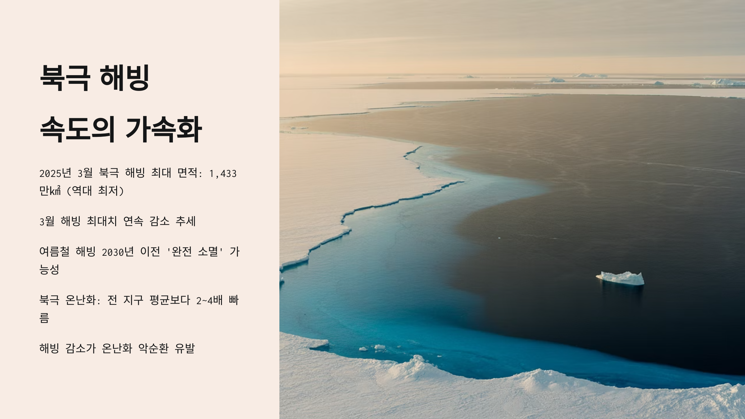 북극 해빙 속도